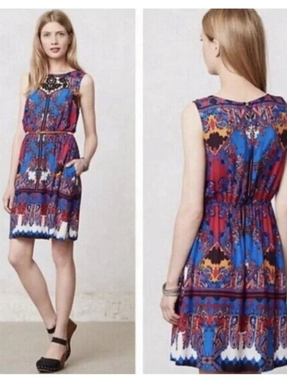 Anthropologie Lilka Empress Paisley Dress Size Medium